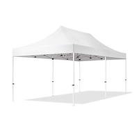 TOOLPORT Tente Pliante 3x6 m sans Bâches de Côté Economy 700N Housse Barnum Chapiteau Pliant Tonnelle Blanc