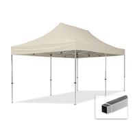 Tente Pliante 3x6 m sans Toiles latérales Aluminium Barnum Chapiteau Pliant Tonnelle Stand Paddock Réception Abri crème