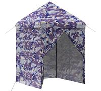 Tente Pop-up 4 Mur 2x2 m Bleu Camouflage Oxford 210D Étanche