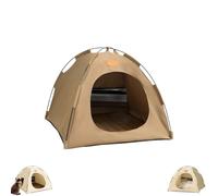 Tente Pop-up BreezyDen for Animaux de Compagnie - Cachette Portable for Chats et Petits Chiens, Niche Portable for Animaux de Compagnie, Maille Respirante(Brown,L)