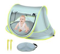 Tente Pop-Up de plage, pare-soleil portable, protection UV UPF 50, pour piscine avec moustiquaire, voyage (bleu cyan, Max)