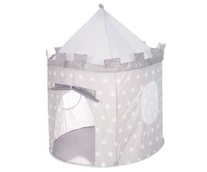 Tente Pop Up En Forme De Château Fort Motif Étoiles Gris Étoilé TU