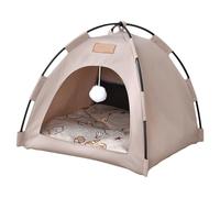 Tente Pop-up pour Animaux de Compagnie, cachette Portable pour Chats et Petits Chiens, Tente de Camping pour Chats, imperméable et Pliable, pour Toute l'année Khaki M