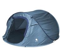 Tente pop-up XXL bleue 240 x 210 cm - 3 personnes - Tente instantanée pour trekking et camping - Tente instantanée automatique à une main pour trekking tente de camping avec piquets + cordes de