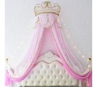 Tente portable Dream Tent, Rideaux de lit princesse antiques, for lits ou fenêtres, moustiquaire en dentelle, décoration chambre à coucher, auvents coin lecture château(A,2.0m (for 6.6 ft bed))