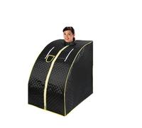 Tente portative de pièce de Sauna de vapeur avec le chapeau, support en métal fort d'acier inoxydable de SPA de bain amincissant sans Pot de vapeur,Séances de sauna à domicile(Zwart)