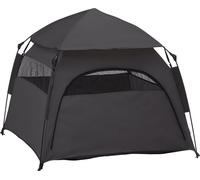 Tente pour animaux de compagnie PawHut, tente pour chiens, maison pour chats en plein air, maison pour chiens avec fenêtre en maille, tente tipi pour chiens avec sac de transport, toit solaire pour ar