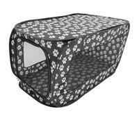 Tente pour Animaux de Compagnie Pliable en Oxford Noir, Grand Espace