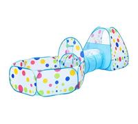 Tente pour enfants, design pliable, tunnel en polyester, point bleu