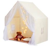 Tente pour enfants -VEVOR- Tente de jeu pour enfants cabane 1 à 5 ans yourte tout-petits lampe tapis pour garçons et filles,beige
