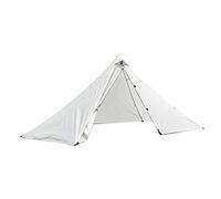 Tente pyramidale légère pour camping, randonnée, trekking, auvent gris et blanc