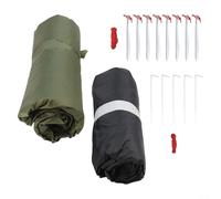 Tente pyramidale ultralégère sans arceau - Maille imperméable 210T résistante aux déchirures - Poteaux en aluminium pour plus de stabilité, compacte et facile à transporter pour les randonnées (vert)