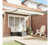 Tente rétractable pour jardin, 350 x 250 cm, crème | Parasol pliable, ouverture facile, idéal pour terrasse et extérieur