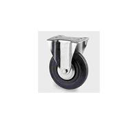 Tente - Roulette standard de manutention pour sol industriels - Type.Fixe - Ø roue mm.125 - Haut. mm.155 - Dim.Platine mm .103 x 85 - Charge kg.100 -