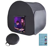Tente Sensorielle | Coin Calme pour Jeux et Détente Enfants | Coin Sensoriel Aide avec Autisme, SPD, Anxiété et Améliore Concentration | Tente Sensorielle Noir Enfants Autistes | Double
