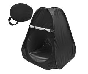 Tente sensorielle pour besoins spéciaux, tente sensorielle - Tonnelle cachette apaisante noire extra large - Forte cachette sensorielle recouverte d'argent avec volet roulant et porte