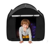 Tente sensorielle pour , tente d'angle calme | Coin tranquille pour jouer et se détendre - Forte cachette sensorielle pliable recouverte d'argent avec porte aveugle