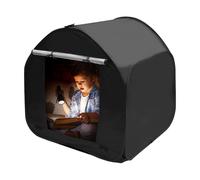 Tente sensorielle, Tente sensorielle pour - Extra Big Black Out Calmant Den,Salle Pliable avec Porte Aveugle, améliore la Concentration, Pliable, revêtement argenté pour Les 3 Ans et Plus