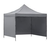 Pavillon De Jardin 3x3 M, Tente Commerciale Express Pour Événementiel, Marché, Restauration, Gris Multicolore