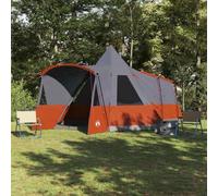 Tente Teepee pour 8 personnes Vert avec séparateur de pièce en polyester 185T