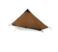 Tente - Tente de Camping ultralégère sans arceaux, 1 Personne, 3 Saisons, en Nylon siliconé 15D(Khaki 1P 4 Season)