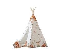 Tente tipi avec tapis forest friends en coton blanc TU