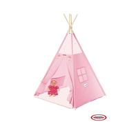 Tente Tipi COROLLE en bambou pour fille avec tapis - 119 x 119 x 152 cm