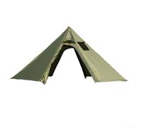 Tente tipi de luxe pour le camping avec fenêtre d'évacuation de fumée pour une expérience de cuisine sûre (vert)