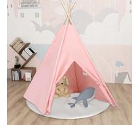 Tente Tipi d'Enfants avec Sac Peau de Pêche Blanc 120x120x150cm Maison vidaXL