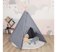 Tente Tipi d'Enfants avec Sac Peau de Pêche Blanc 120x120x150cm Maison vidaXL