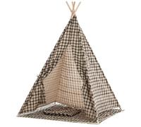 Tente Tipi Esna pour enfants , Noir Damier