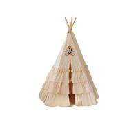Tente tipi folk à volants - beige