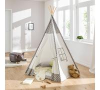 Tente tipi Howa 'Toni' gris/blanc, avec tapis de sol 8512