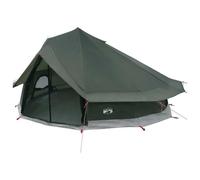 Tente Tipi moderne pour 20 personnes en vert armée, cadre en polyester et | Pliable, fermeture éclair, toit en toile avec ombre, montage rapide, polyester durable et acier