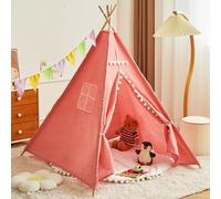 Tente Tipi Pliante Pour Enfants,Maison De Jeu Pour Enfants,Maison De Camping Intérieure Et Extérieure,Tentes De Château Indien Pour Garçons Et Filles,Wigwam - Type Kids Tent-2