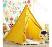 Tente Tipi Pliante Pour Enfants,Maison De Jeu Pour Enfants,Maison De Camping Intérieure Et Extérieure,Tentes De Château Indien Pour Garçons Et Filles,Wigwam - Type Kids Tent-4