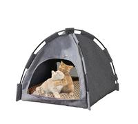 Tente tipi pour chien - Lit pliable lavable pour petits chiens et chats, 42 × 42 × 38 cm, maison de voyage | Abri portable pour chat et chiot | Cage de cour extérieure ou utilisation en intérieur dans
