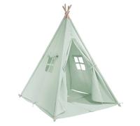 SUNNY Alba Tente Tipi pour Enfants en Vert | Tente de Jeu avec Tapis pour l’intérieur / chambre | 120x120 cm