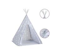 Tente Tipi pour Enfants avec Sac Polyester Gris 115x115x160 cm Maison vidaXL