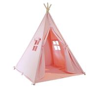 Tente tipi rose pour enfant bois fsc et