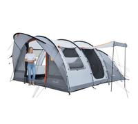 Tente tunnel de camping - Skandika Egersund 5 XL Sleeper Protect - 5 personnes - Sol cousu - 1 Cabine noire - Gris