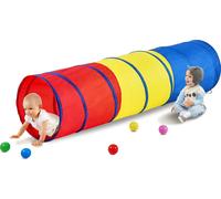 Tente tunnel de jeu pour enfants, Pop-Up tunnel de jeu pour bébés ou animaux domestiques, cadeau pliable pour garçons et filles, tunnel de jeu pour l'intérieur et l'extérieur, rouge/jaune/bleu, multic
