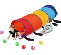 Tente tunnel de jeu pour jeunes enfants 1540x1385x460mm - Tunnel de rampement pop-up coloré - Cadeau pliable pour garçons et filles - Tunnel de rampement pour l'intérieur et l'extérieur - Multicolore