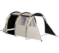 Tente tunnel Outsunny, tente de camping pour 5 personnes, tente familiale avec 2 chambres, fenêtre latérale, sac de transport, 3000mm hydrofuge, pour le jardin, campingplaces