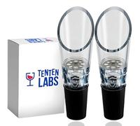 TenTen Labs Verseur Aérateur à Vin Décanteur à Vin, Lot de 2, Noir