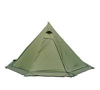 Tentes Chaudes Tipi légères pour 2 à 4 Personnes, Tente de Travail avec cric de poêle à Bois, tipi de Chasse, pour équipe familiale, randonnée, Camping, randonnée (Olive)