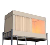 Tentes de lit pour le haut et le bas - Rideau de protection de l'intimité réduisant la lumière avec moustiquaire occultante, idéal pour les dortoirs, gris chaud, rose, blanc, bleu