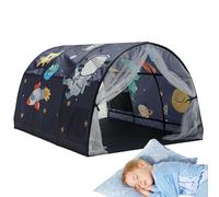 Tentes d'intérieur pour Tout-Petits | Maison de Tente pour garçons et Filles - Lit à baldaquin Dream Privacy Space Tentes de 3complètes pour Deux Lits Simples, Conception de Cadre escamotable