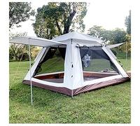 Tentes en érection Rapide 4 Personnes preuves d'insectes, Tente à Double Peau étanche Tente familiale Pratique avec Espace de Vie pour Le Camping Bonjour