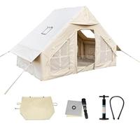 Tentes Gonflables en Toile pour Le Camping 2-8 Personnes Gonflables Grandes Yourtes, Facile à Installer/imperméable/Respirant Tentes Tipi en Toile Oxford Ex, Without Skylight, 300x200x200cm